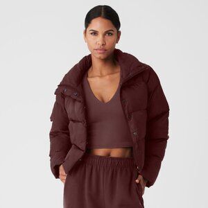 Alo Yoga Cherry Cola Gold Rush Puffer